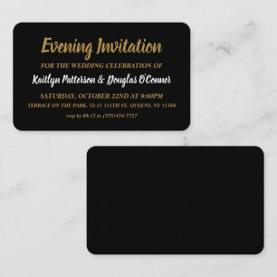 Simple & Modern, Evening Invitation