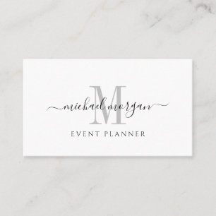 Simple Modern Event Planner Script Business Card