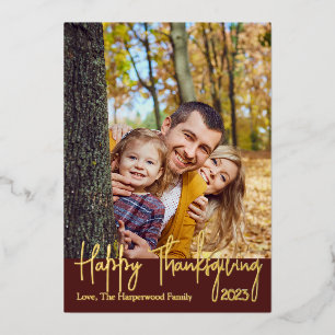 Simple Modern Fall Thanksgiving family Photo