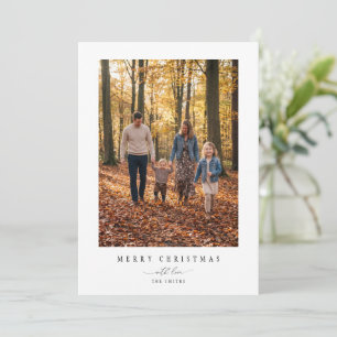 Simple Modern Family Fun One Photo Christmas Holiday Card