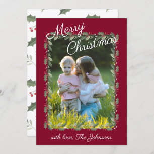 Simple Modern Family Photo Christmas Holiday Card