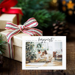 Simple Modern Family Photo | Happy Holiday Postcar Postcard<br><div class="desc">Simple Modern Family Photo | Happy Holiday</div>