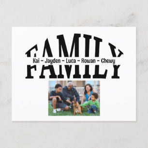 Simple Modern Family Photo Picture Postcard