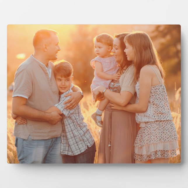 Simple Modern Family Photo Plaque (Front)