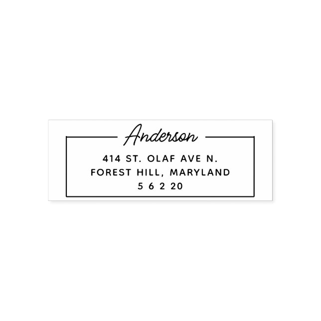 Simple Modern Family Return Address  Self-inking Stamp (Design)