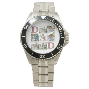 Simple Modern Fathers Day Dad 6 photo family  Watch