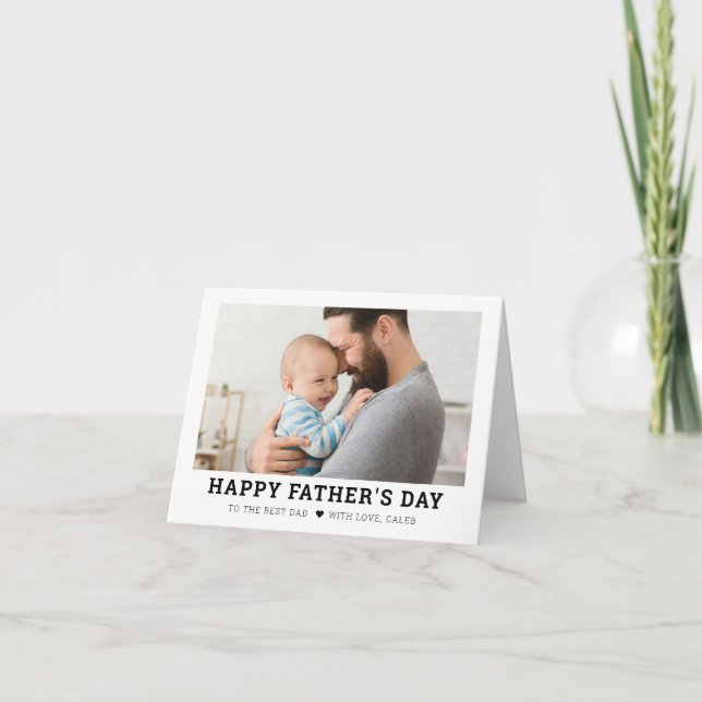 Simple Modern Fathers Day Photo Card (Front)