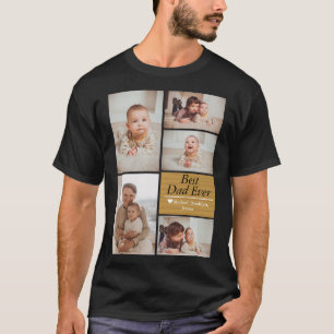 Simple Modern Fathers Day photo family collage T-Shirt