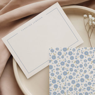 Simple Modern Floral Cottagecore Flat Note Card