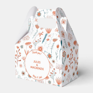 Simple Modern Floral Favour Box