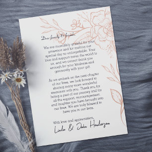 Simple Modern Floral QR Code Thank You Card