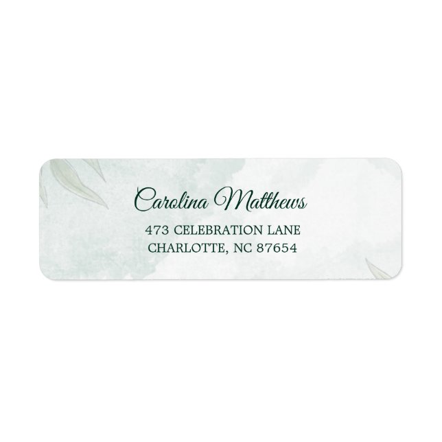 Simple Modern Floral Wedding Return Address (Front)