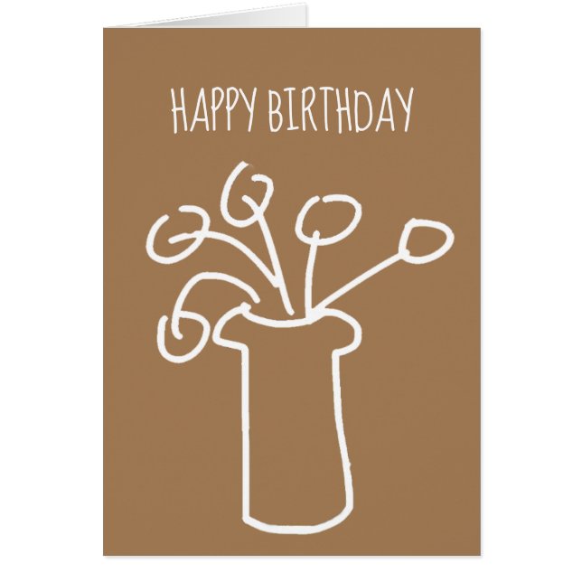 Simple modern flower white (Front)