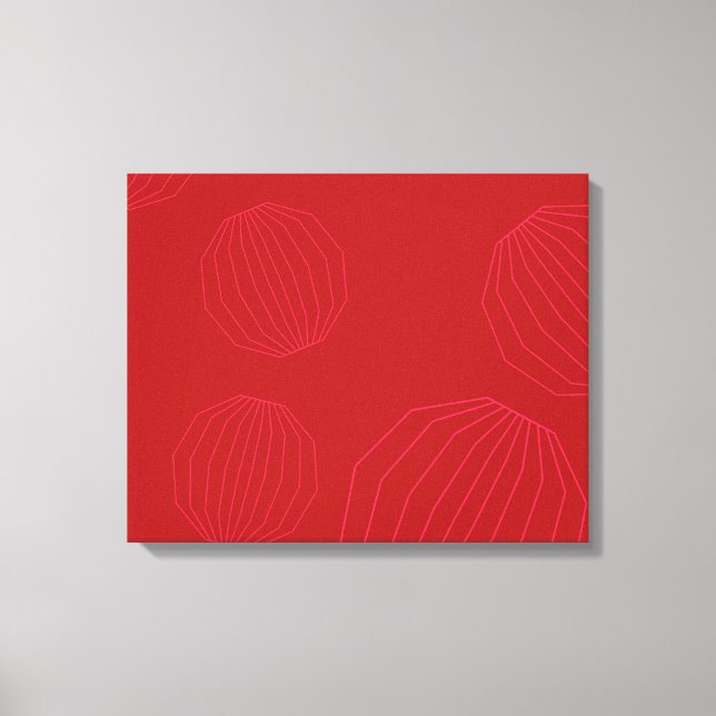 Simple, modern, flowing Christmas ornaments Canvas Print (Front)