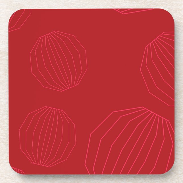 Simple, modern, flowing Christmas ornaments Coaster (Front)