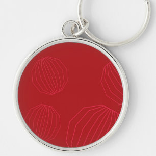 Simple, modern, flowing Christmas ornaments Key Ring