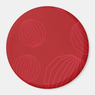 Simple, modern, flowing Christmas ornaments Magnet