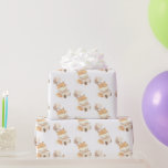 Simple Modern Fox with Balloons Wrapping Paper<br><div class="desc">Simple Modern Fox with Balloons Wrapping Paper</div>
