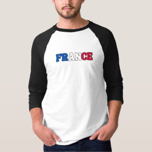 Simple Modern France National Flag Apparel T-Shirt