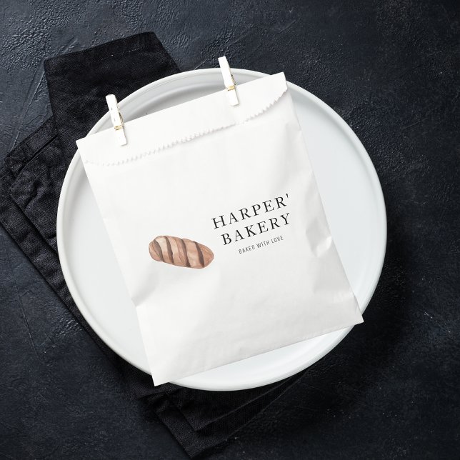 Simple Modern Fresh Bakery Eco Professional Logo Favour Bags (Creator Uploaded)