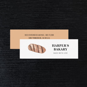 Simple Modern Fresh Bakery Eco Professional Logo Mini Business Card