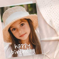 Simple Modern Fun Custom Photo Birthday