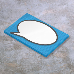 Simple Modern Fun Speech Bubble Comic Book Post-it Notes