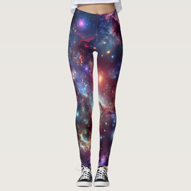 Simple Modern : Galaxy Space Rock Cool Leggings (Front)