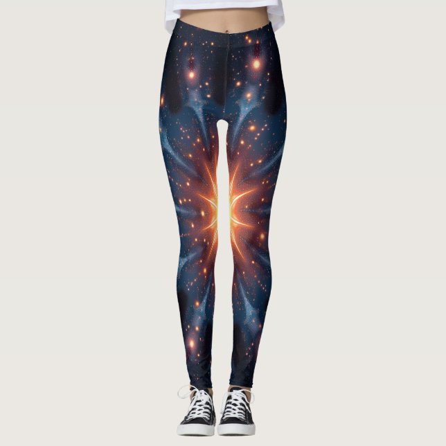 Simple Modern : Galaxy Space Rock Cool Leggings (Front)