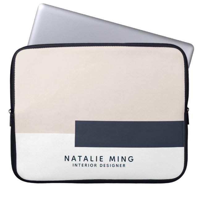 Simple Modern Geometric design Laptop Sleeve (Front)