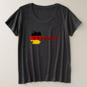 Simple Modern Germania Germany Art Letter Souvenir Plus Size T-Shirt