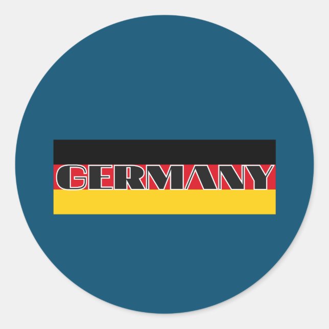 Simple Modern Germany german flag  Souvenir Classic Round Sticker (Front)