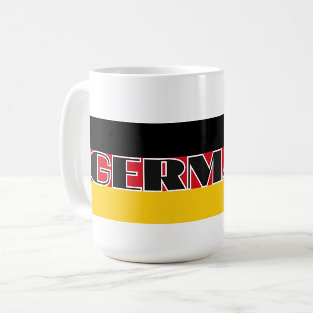 Simple Modern Germany german flag  Souvenir Coffee Mug (Front Left)
