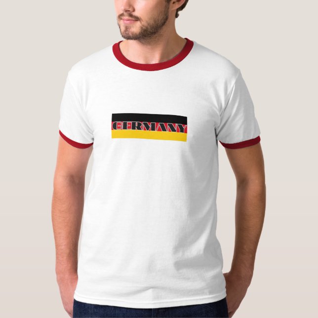 Simple Modern Germany german flag  Souvenir T-Shirt (Front)