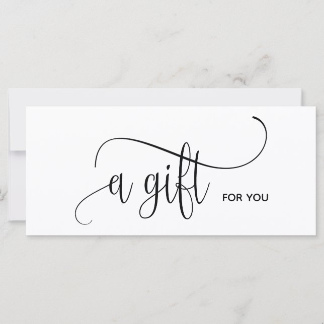 Simple & Modern Gift Certificate Gift Card (Front)