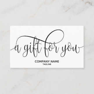 Simple & Modern Gift Certificate Gift Card