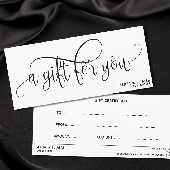 Simple & Modern Gift Certificate Gift Card (Creator Uploaded)