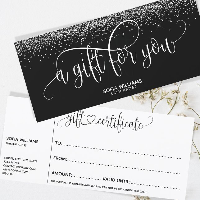 Simple Modern Gift Certificate Gift Card add logo (Creator Uploaded)