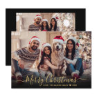 Simple Modern Gold Script 2 Photo Christmas