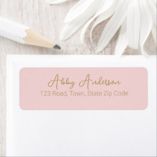 Simple Modern Gold Script Pink