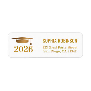 Simple Modern Gold Script Typography Graduation