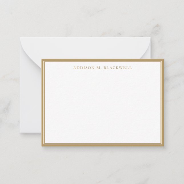 Simple Modern Gold White Professional Card (Front)
