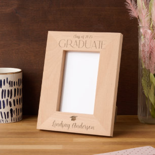 Simple Modern Graduate 2024 Typography Laser Etched Frames