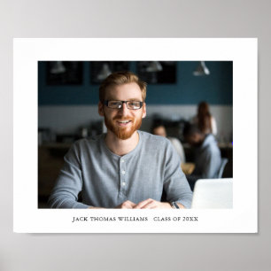 Simple Modern Graduate Photo and Name  Poster