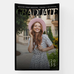 Simple Modern Graduate Photo Graduation Party Banner