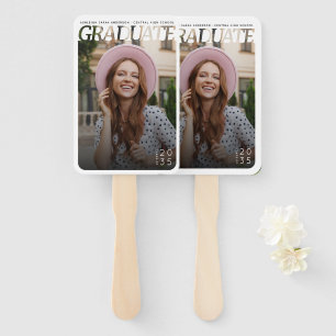 Simple Modern Graduate Photo Graduation Party  Hand Fan