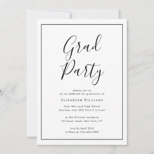 simple modern graduation party invitation