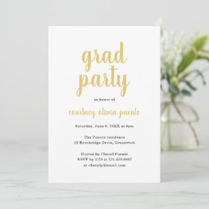 Simple Modern Graduation Party Invitation