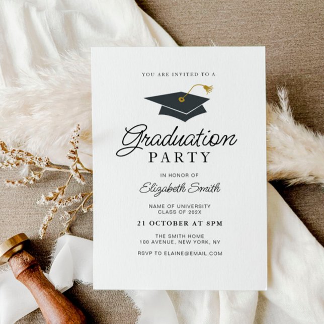 simple modern graduation party invitation (Creator Uploaded)