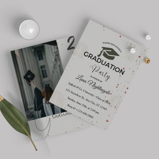 Simple Modern Graduation Party Invitations
